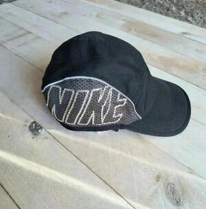 NWOT Nike Women's 5 Panel AW84 Dri Fit Black Hat Cap With Swarovski Crystals